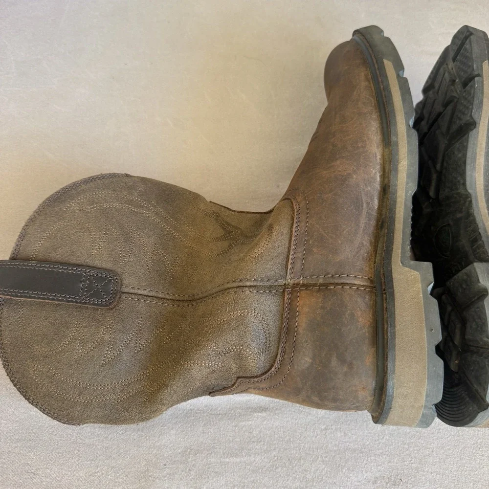 Size 10 - Ariat Style 10014238  Pull-On Distressed Brown Work Boots Men's